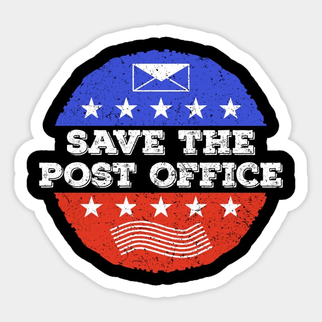 Retro Vintage Save The Post Office Sticker by KawaiinDoodle